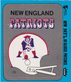 1977 Fleer Team Action - Stickers (Hi-Gloss Patches) #NNO New England Patriots Helmet Front