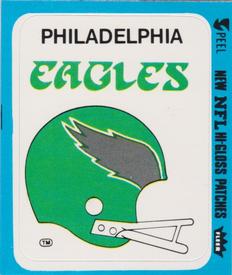 1977 Fleer Team Action - Stickers (Hi-Gloss Patches) #NNO Philadelphia Eagles Helmet Front