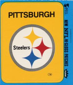 1977 Fleer Team Action - Stickers (Hi-Gloss Patches) #NNO Pittsburgh Steelers Logo Front
