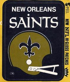 1978 Fleer Team Action - Stickers (Hi-Gloss Patches) #NNO New Orleans Saints Helmet Front
