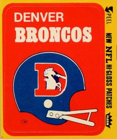 1979 Fleer Team Action - Stickers (Hi-Gloss Patches) #NNO Denver Broncos Helmet Front