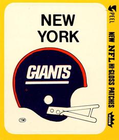 1979 Fleer Team Action - Stickers (Hi-Gloss Patches) #NNO New York Giants Helmet Front