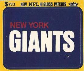 1979 Fleer Team Action - Stickers (Hi-Gloss Patches) #NNO New York Giants Logo Front