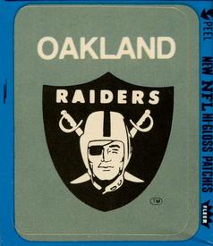 1979 Fleer Team Action - Stickers (Hi-Gloss Patches) #NNO Oakland Raiders Logo Front