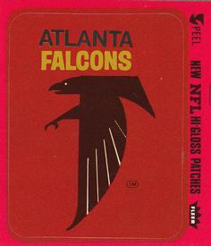 1980 Fleer Team Action - Stickers (Hi-Gloss Patches) #NNO Atlanta Falcons Logo Front