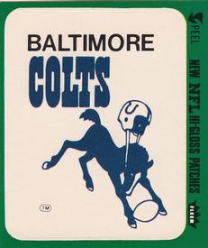 1980 Fleer Team Action - Stickers (Hi-Gloss Patches) #NNO Baltimore Colts Logo Front