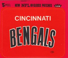 1980 Fleer Team Action - Stickers (Hi-Gloss Patches) #NNO Cincinnati Bengals Logo Front