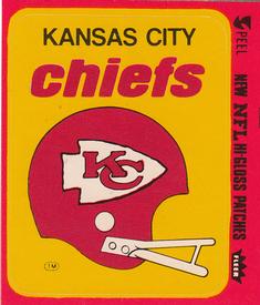 1980 Fleer Team Action - Stickers (Hi-Gloss Patches) #NNO Kansas City Chiefs Helmet Front
