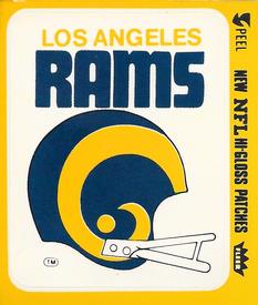 1980 Fleer Team Action - Stickers (Hi-Gloss Patches) #NNO Los Angeles Rams Helmet Front