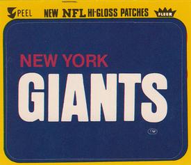 1980 Fleer Team Action - Stickers (Hi-Gloss Patches) #NNO New York Giants Logo Front