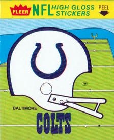 1981 Fleer Team Action - High-Gloss Stickers #NNO Baltimore Colts Helmet Front