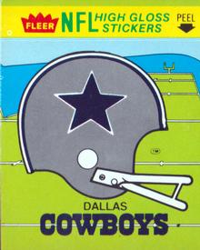 1981 Fleer Team Action - High-Gloss Stickers #NNO Dallas Cowboys Helmet Front