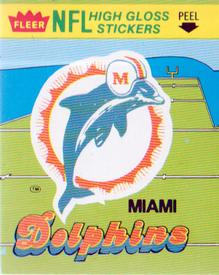 1981 Fleer Team Action - High-Gloss Stickers #NNO Miami Dolphins Logo Front