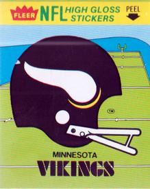 1981 Fleer Team Action - High-Gloss Stickers #NNO Minnesota Vikings Helmet Front