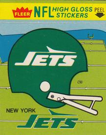 1981 Fleer Team Action - High-Gloss Stickers #NNO New York Jets Helmet Front