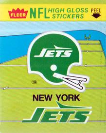 1981 Fleer Team Action - High-Gloss Stickers #NNO New York Jets Logo Front