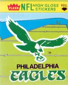 1981 Fleer Team Action - High-Gloss Stickers #NNO Philadelphia Eagles Logo Front