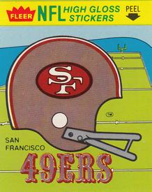 1981 Fleer Team Action - High-Gloss Stickers #NNO San Francisco 49ers Helmet Front