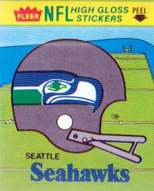 1981 Fleer Team Action - High-Gloss Stickers #NNO Seattle Seahawks Helmet Front