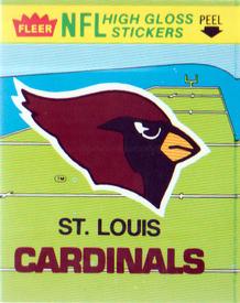 1981 Fleer Team Action - High-Gloss Stickers #NNO St. Louis Cardinals Logo Front