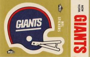 1982 Fleer Team Action - Stickers #NNO New York Giants Helmet Front