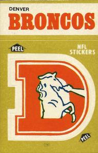 1983 Fleer Team Action - Stickers #NNO Denver Broncos Logo Front