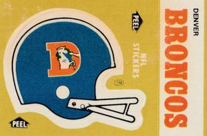 1983 Fleer Team Action - Stickers #NNO Denver Broncos Helmet Front