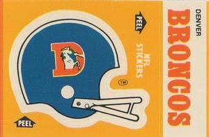 1984 Fleer Team Action - Stickers #NNO Denver Broncos Helmet Front