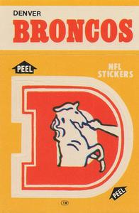 1984 Fleer Team Action - Stickers #NNO Denver Broncos Logo Front