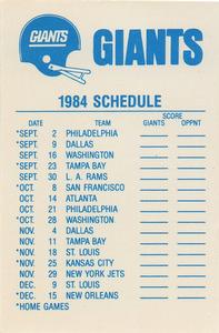 1984 Fleer Team Action - Stickers #NNO New York Giants Helmet Back