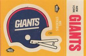 1984 Fleer Team Action - Stickers #NNO New York Giants Helmet Front