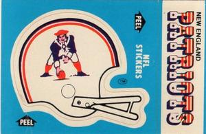 1985 Fleer Team Action - Stickers #NNO New England Patriots Helmet Front