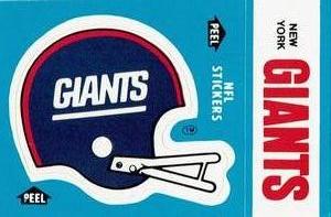 1985 Fleer Team Action - Stickers #NNO New York Giants Helmet Front