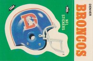 1986 Fleer Team Action - Stickers #NNO Denver Broncos Helmet Front