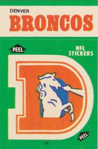 1986 Fleer Team Action - Stickers #NNO Denver Broncos Logo Front