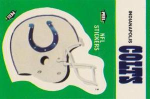 1986 Fleer Team Action - Stickers #NNO Indianapolis Colts Helmet Front