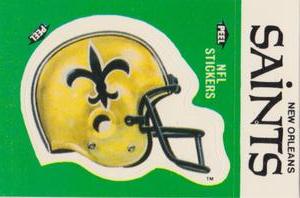 1986 Fleer Team Action - Stickers #NNO New Orleans Saints Helmet Front