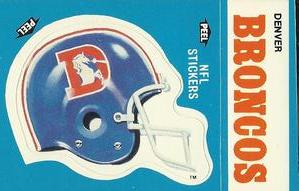 1987 Fleer Team Action - Stickers #NNO Denver Broncos Helmet Front
