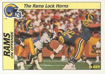 1988 Fleer Team Action #49 The Rams Lock Horns Front