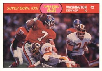 1988 Fleer Team Action #59 Super Bowl XXII / Checklist Front
