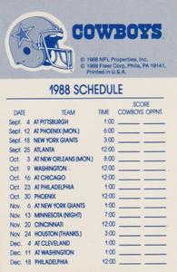1988 Fleer Team Action - Stickers #NNO Dallas Cowboys Helmet Back