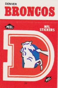 1988 Fleer Team Action - Stickers #NNO Denver Broncos Logo Front