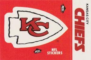1988 Fleer Team Action - Stickers #NNO Kansas City Chiefs Logo Front