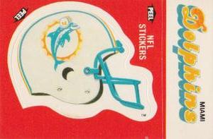 1988 Fleer Team Action - Stickers #NNO Miami Dolphins Helmet Front