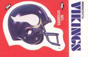 1988 Fleer Team Action - Stickers #NNO Minnesota Vikings Helmet Front