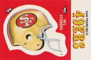 1988 Fleer Team Action - Stickers #NNO San Francisco 49ers Helmet Front