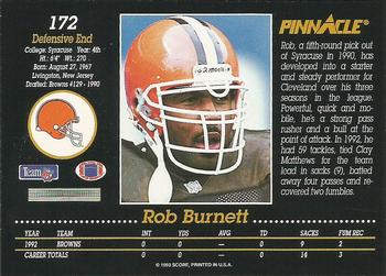 1993 Pinnacle #172 Rob Burnett Back