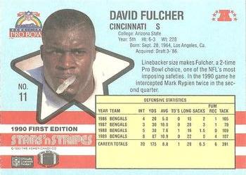 1990 Asher Candy Stars 'n Stripes #11 David Fulcher Back