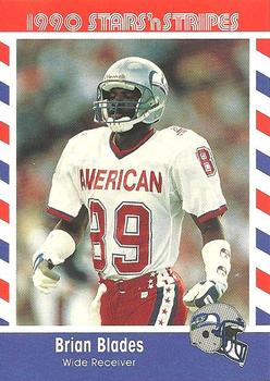1990 Asher Candy Stars 'n Stripes #36 Brian Blades Front