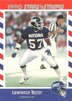1990 Asher Candy Stars 'n Stripes #60 Lawrence Taylor Front